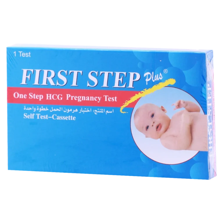 عبوة اختبار الحمل First Step Plus كاسيت، صورة واضحة من الواجهة
