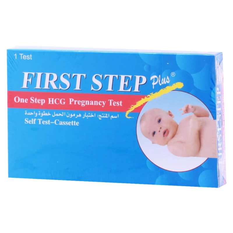 عبوة اختبار الحمل First Step Plus كاسيت، صورة واضحة من الواجهة