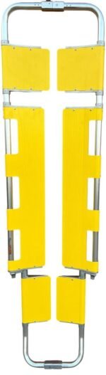 Yellow aluminum mortuary transport stretcher, model NF-C2