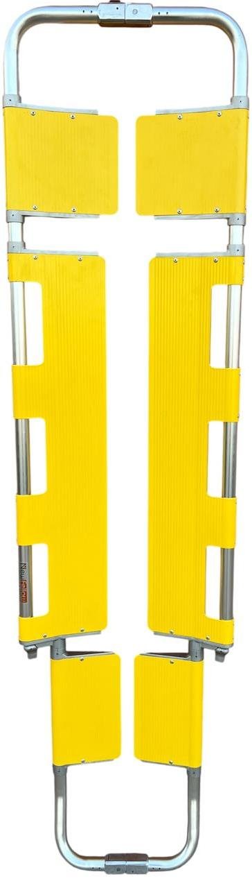 Yellow aluminum mortuary transport stretcher, model NF-C2 Yellow aluminum mortuary transport stretcher, model NF-C2
