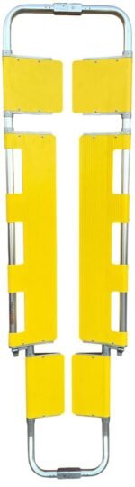 Yellow aluminum mortuary transport stretcher, model NF-C2