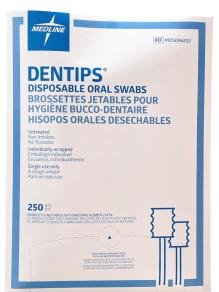 أعواد مسح الفم Medline DenTips — عبوة 250 قطعة