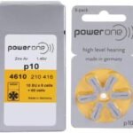 بطاريات باور وان Power One P10 للسماعات الطبية — عبوة 6