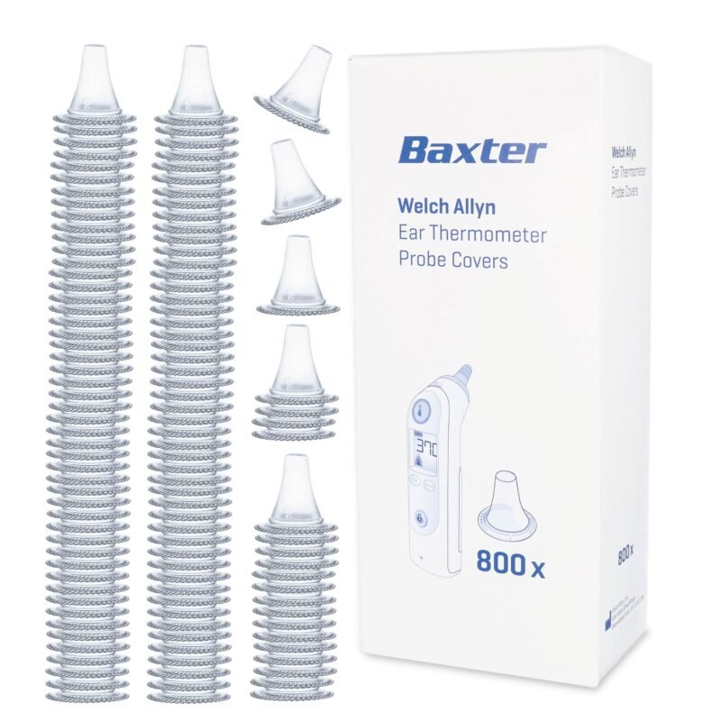 عبوة أغطية مجس ميزان حرارة الأذن Baxter Welch Allyn، 800 قطعة | Ear thermometer probe covers, 800 pieces