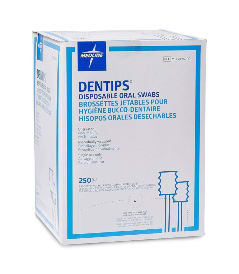 عبوة Medline DenTips لأعواد مسح الفم، 250 قطعة | Medline DenTips oral swabs, 250 count