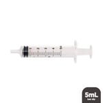 صورة فوتوغرافية لسرنجة 5 مل لوير سليب بدون إبرة وبلا علامة تجارية ظاهرة | 5 ml Luer Slip syringe without needle
